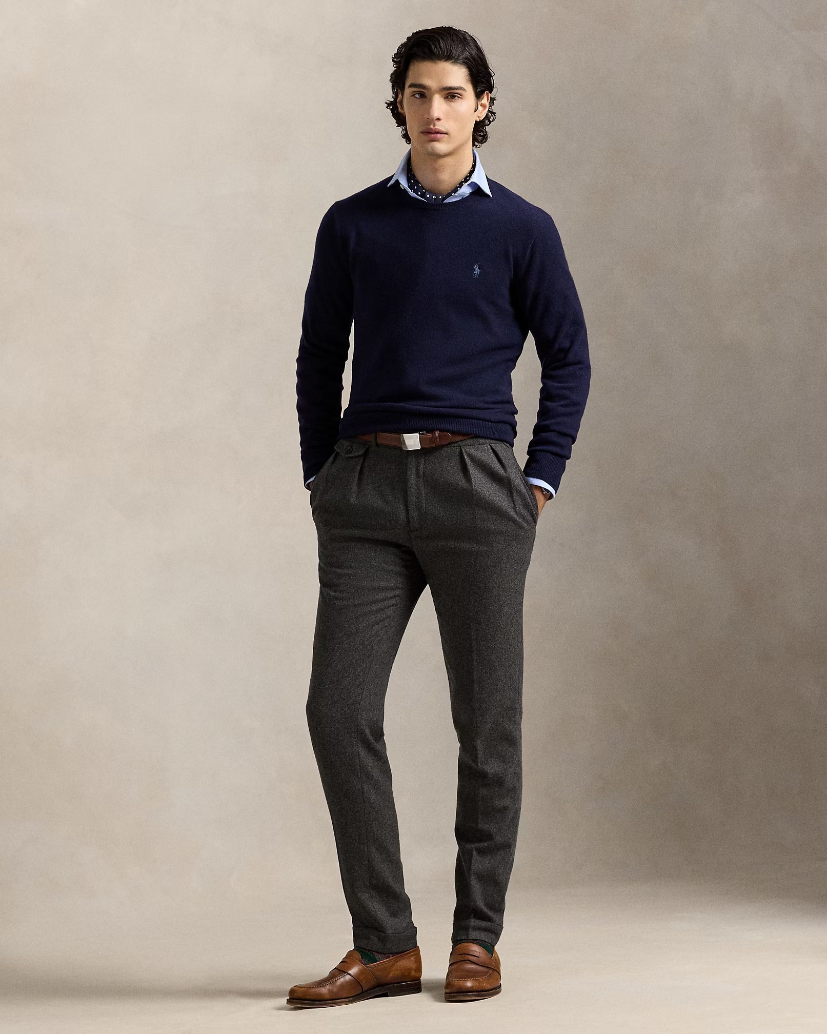 Jersey de lana con cuello redondo