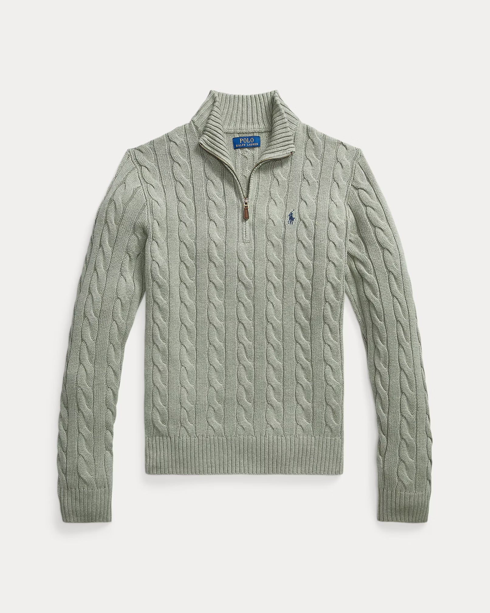 Jersey de algodón con cremallera hasta el pecho