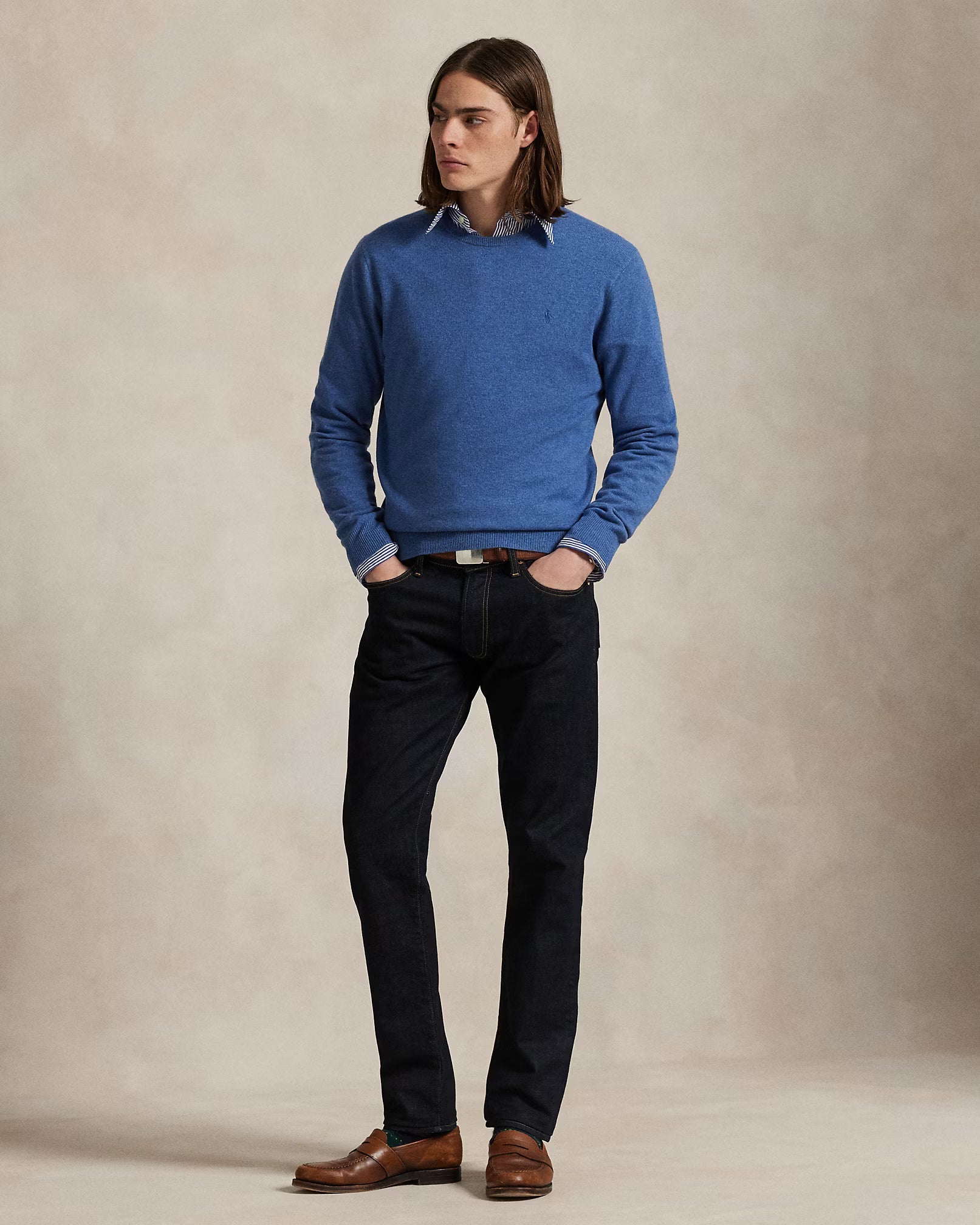 Jersey de lana con cuello redondo