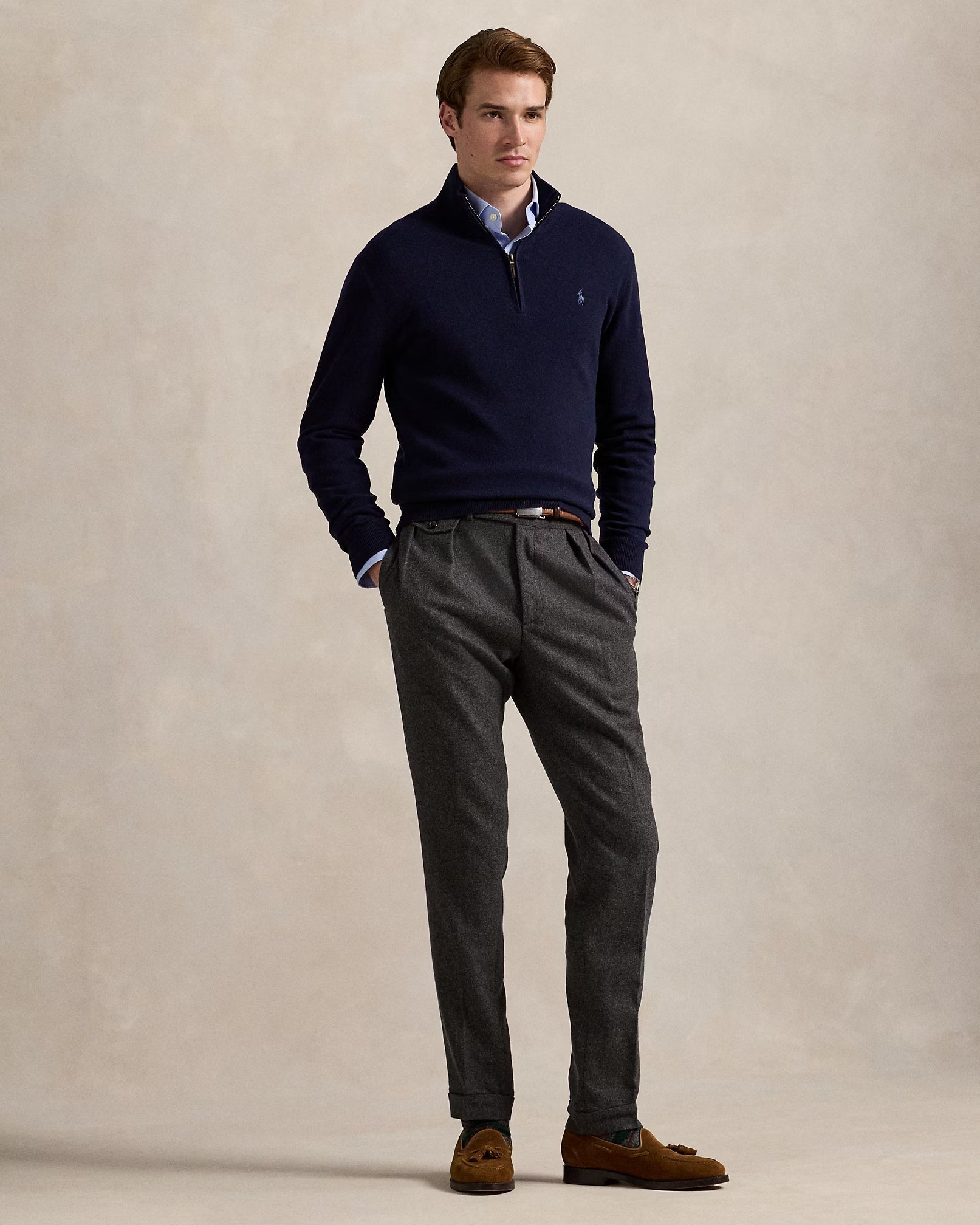 Jersey de lana con cremallera