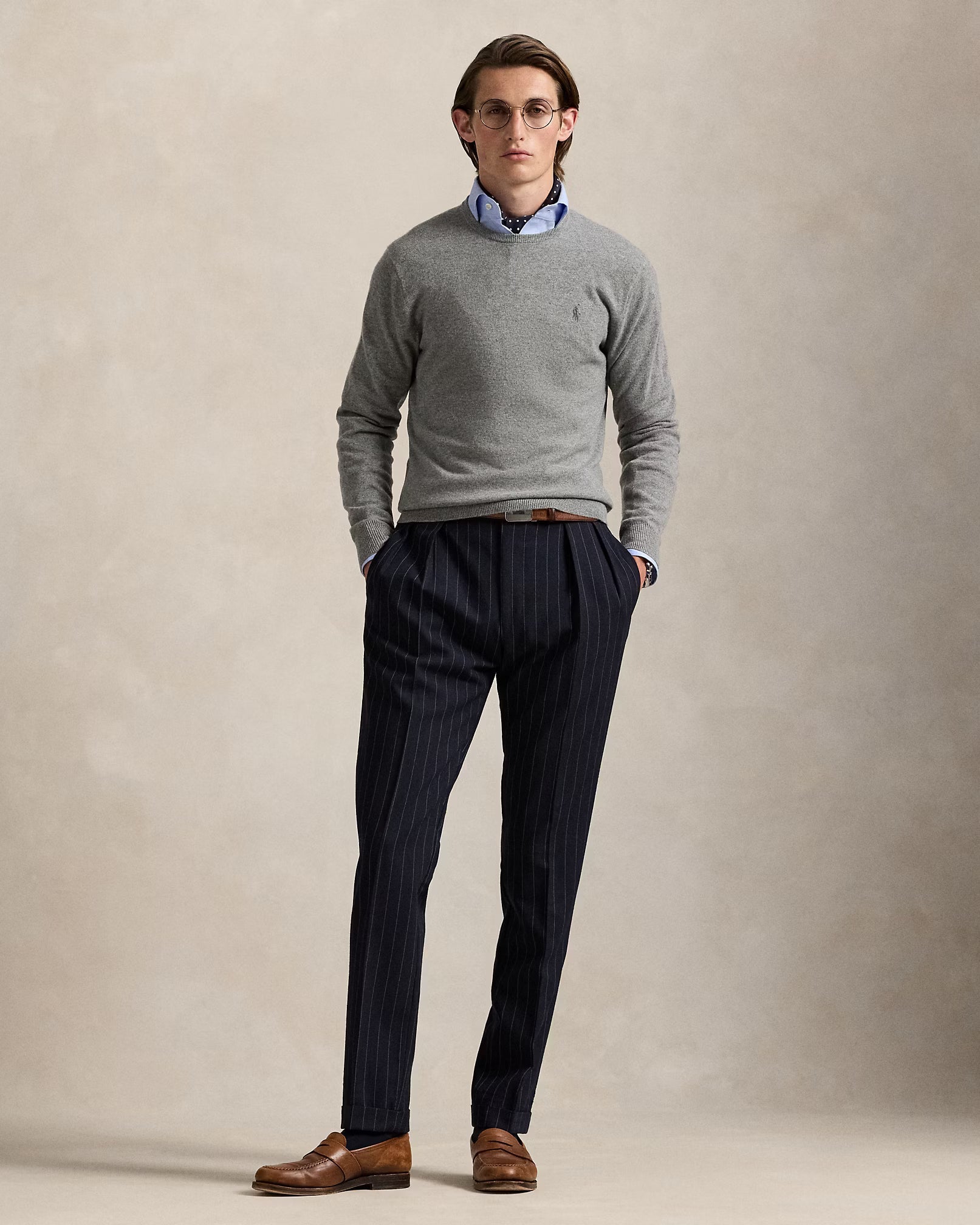 Jersey de lana con cuello redondo