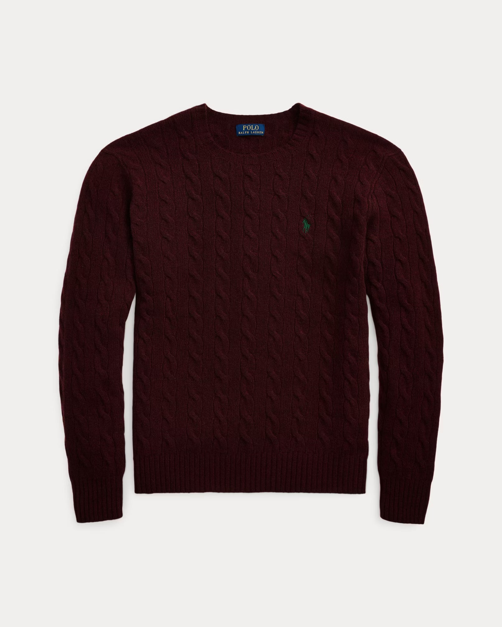 Jersey de lana y cachemira tejido con cable