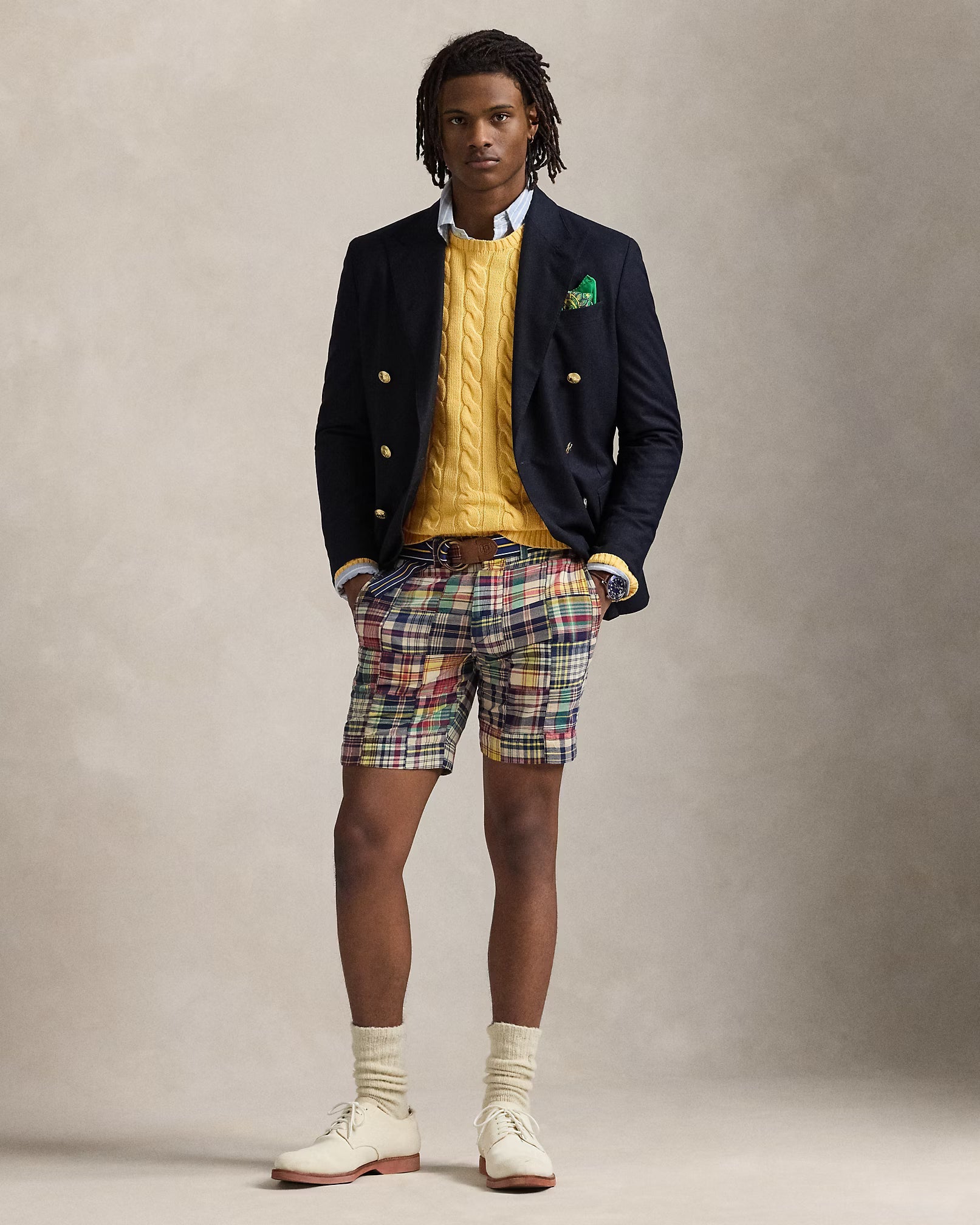 Jersey de algodón tejido con cable