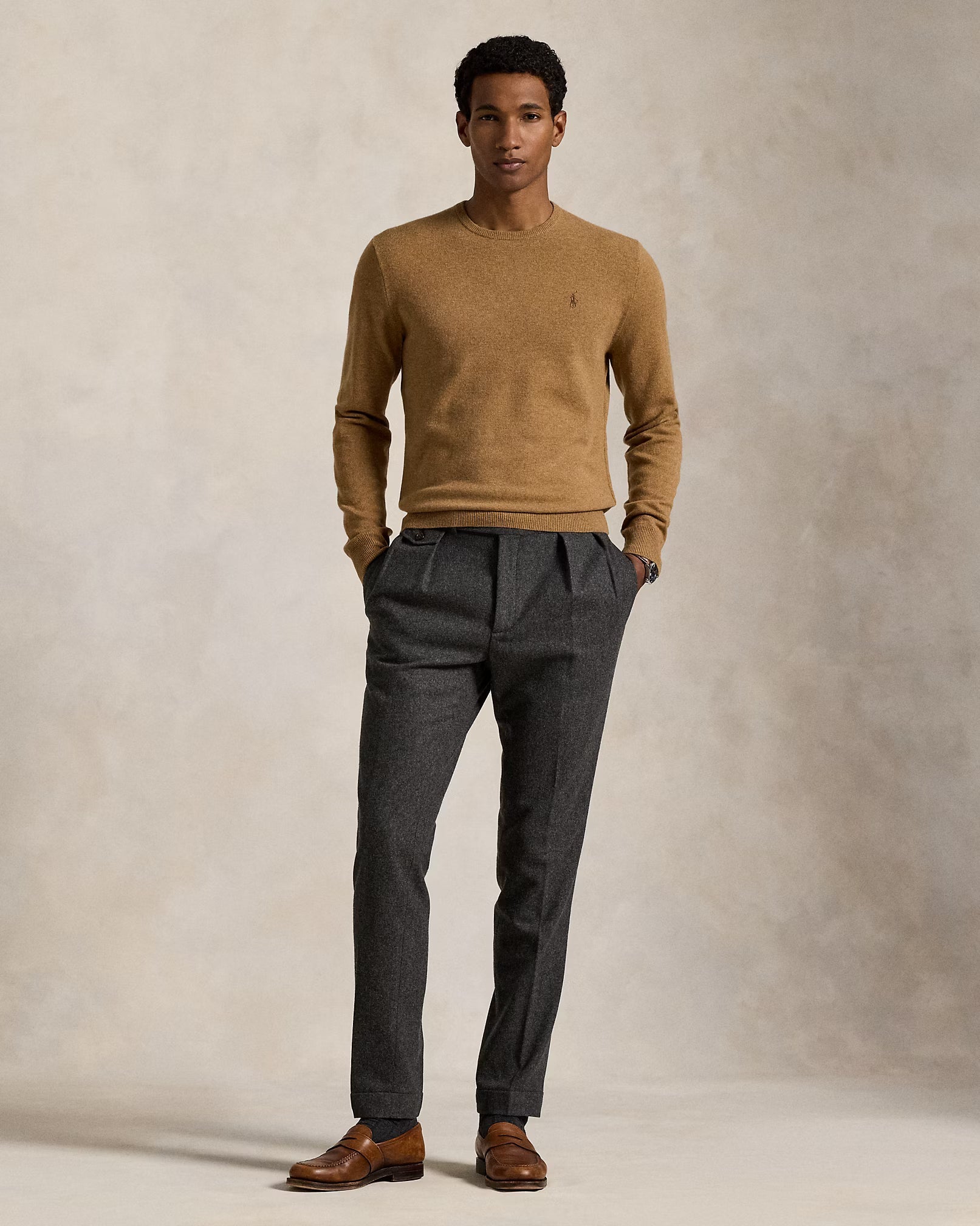 Jersey de lana con cuello redondo