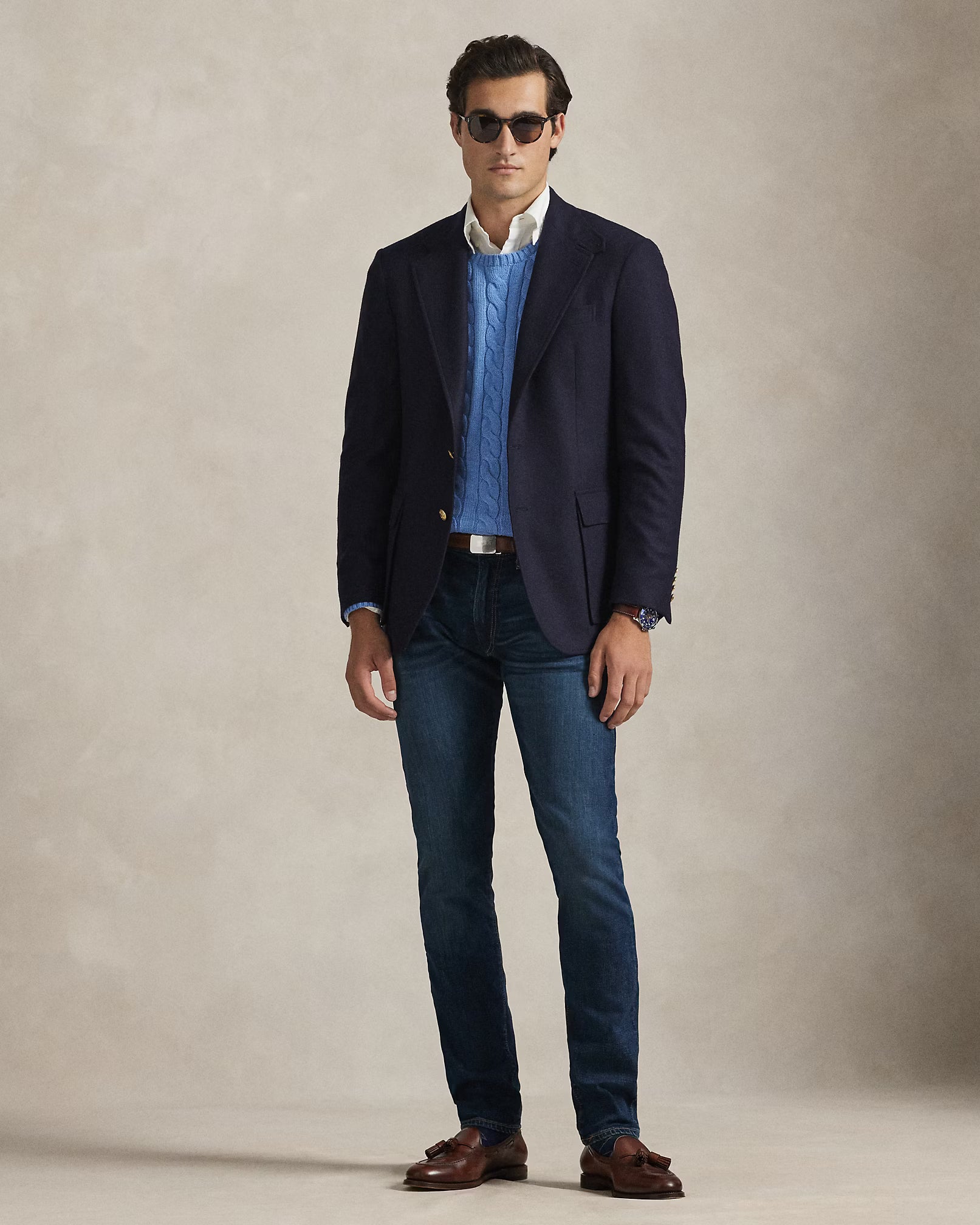 Jersey de algodón tejido con cable