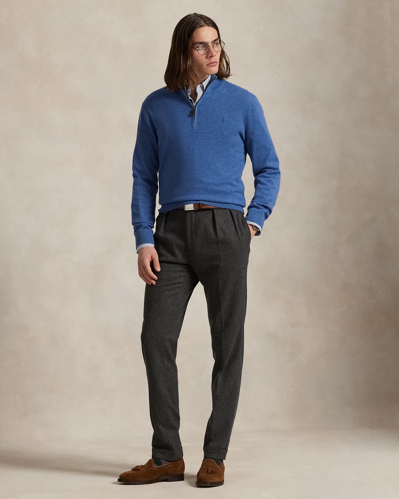 Jersey de lana con cremallera