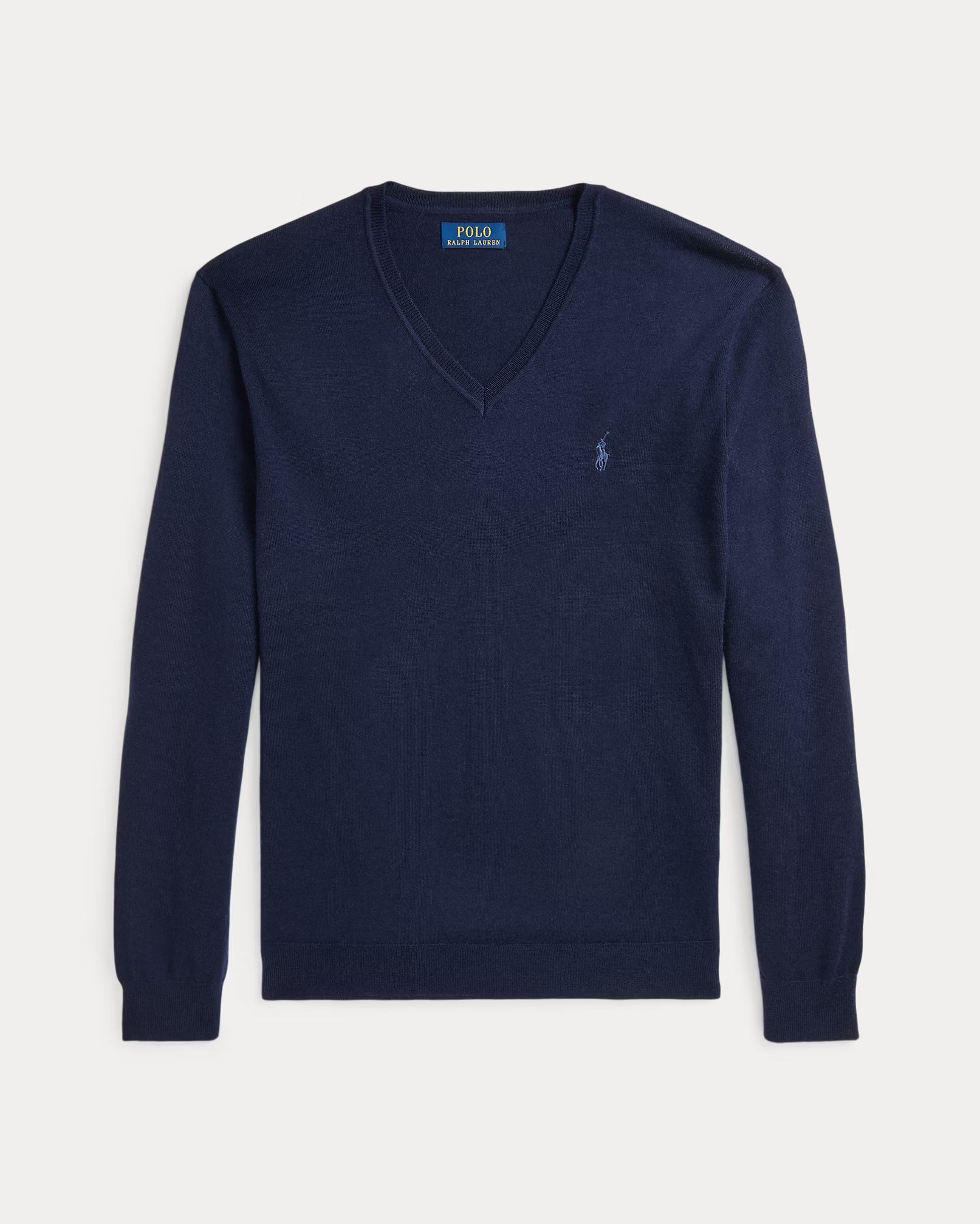 Jersey de lana lavable, corte ajustado y cuello en V