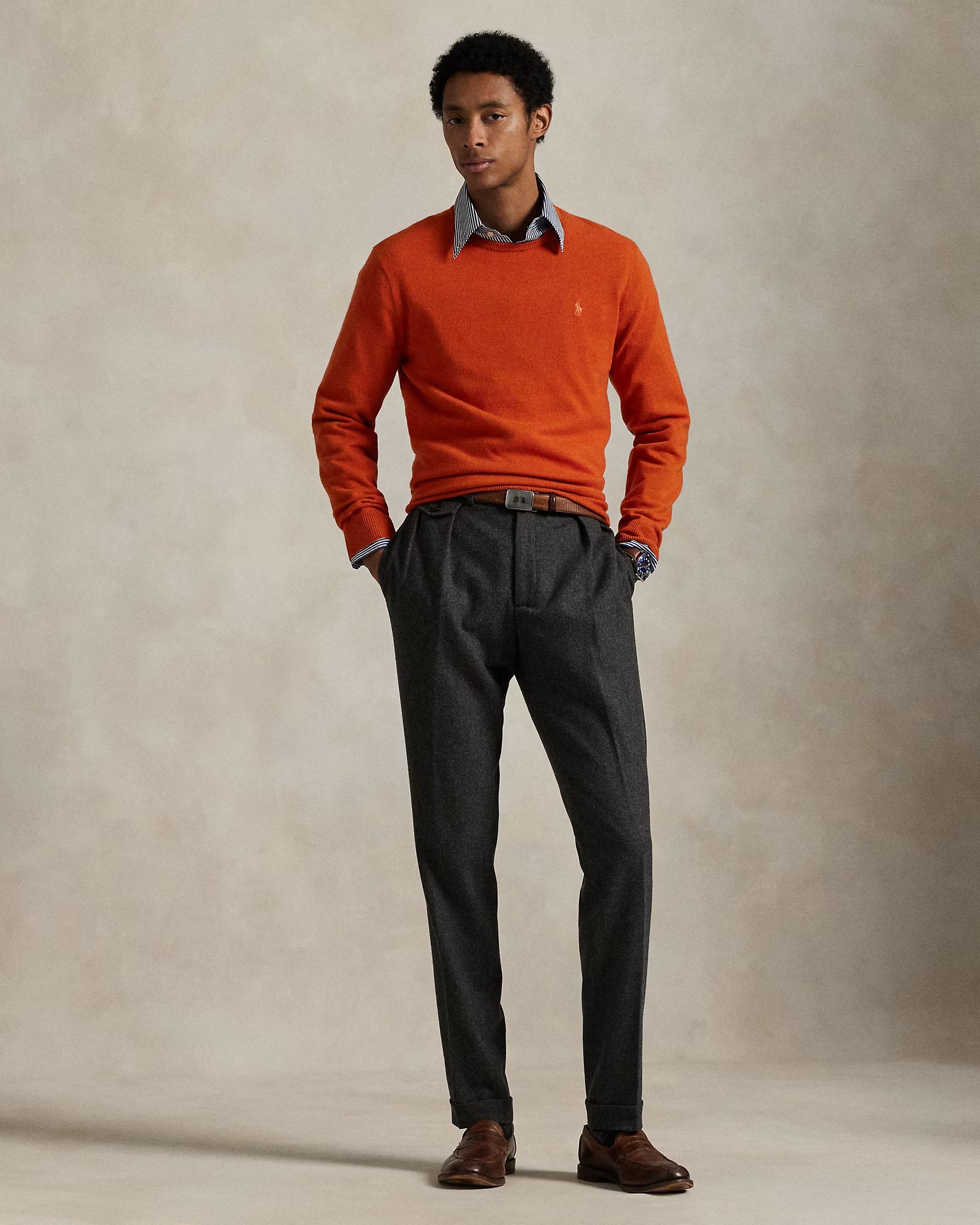 Jersey de lana con cuello redondo