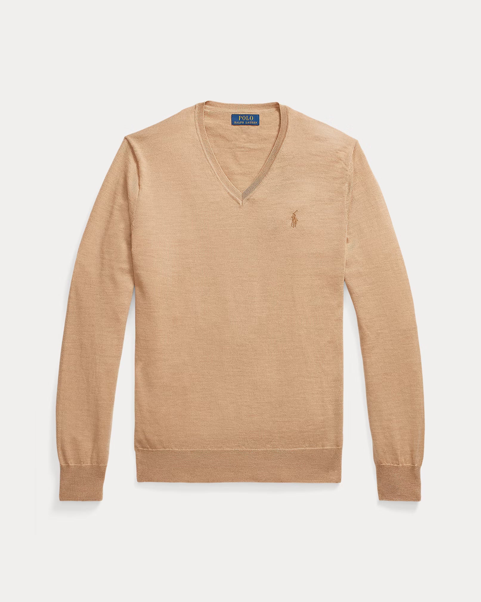 Jersey de lana lavable, corte ajustado y cuello en V